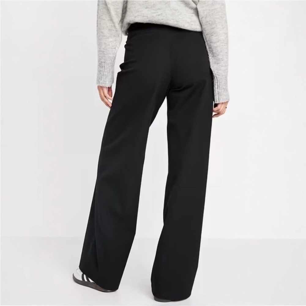 Old Navy High Waisted Pixie Pull On Wide Leg Pant NWOT color Black Large - Picture 3 of 10